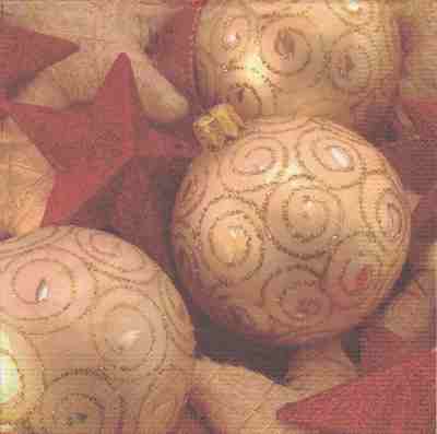 Christbaumkugeln - rotgold